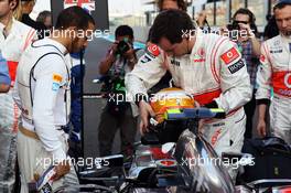 Lewis Hamilton (GBR) McLaren MP4/27 on the grid. 04.11.2012. Formula 1 World Championship, Rd 18, Abu Dhabi Grand Prix, Yas Marina Circuit, Abu Dhabi, Race Day.