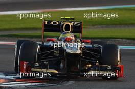 Romain Grosjean (FRA) Lotus F1 E20. 04.11.2012. Formula 1 World Championship, Rd 18, Abu Dhabi Grand Prix, Yas Marina Circuit, Abu Dhabi, Race Day.