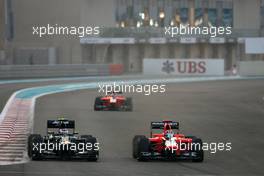 Vitaly Petrov (RUS), Caterham F1 Team and Timo Glock (GER), Marussia F1 Team  04.11.2012. Formula 1 World Championship, Rd 18, Abu Dhabi Grand Prix, Abu Dhabi, UAE, Race Day