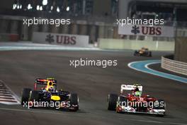 Mark Webber (AUS), Red Bull Racing and Felipe Massa (BRA), Scuderia Ferrari  04.11.2012. Formula 1 World Championship, Rd 18, Abu Dhabi Grand Prix, Abu Dhabi, UAE, Race Day