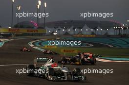 Michael Schumacher (GER) Mercedes AMG F1 W03. 04.11.2012. Formula 1 World Championship, Rd 18, Abu Dhabi Grand Prix, Yas Marina Circuit, Abu Dhabi, Race Day.