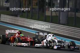 Sergio Perez (MEX), Sauber F1 Team and Felipe Massa (BRA), Scuderia Ferrari  04.11.2012. Formula 1 World Championship, Rd 18, Abu Dhabi Grand Prix, Abu Dhabi, UAE, Race Day
