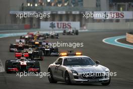 First safety car 04.11.2012. Formula 1 World Championship, Rd 18, Abu Dhabi Grand Prix, Abu Dhabi, UAE, Race Day