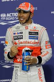 pole position for Lewis Hamilton (GBR), McLaren Mercedes  03.11.2012. Formula 1 World Championship, Rd 18, Abu Dhabi Grand Prix, Abu Dhabi, UAE, Qualifying Day