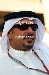 Crown Prince Shaikh Salman bin Isa Hamad Al Khalifa. 03.11.2012. Formula 1 World Championship, Rd 18, Abu Dhabi Grand Prix, Yas Marina Circuit, Abu Dhabi, Qualifying Day.