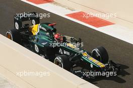 Heikki Kovalainen (FIN) Caterham CT01. 03.11.2012. Formula 1 World Championship, Rd 18, Abu Dhabi Grand Prix, Yas Marina Circuit, Abu Dhabi, Qualifying Day.