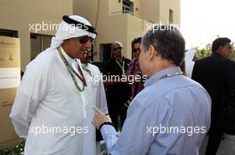 (L to R): Zayed Rashed Al Zayani (BRN) Director of Bharain International Circuit with Jean Todt (FRA) FIA President. 04.11.2012. Formula 1 World Championship, Rd 18, Abu Dhabi Grand Prix, Yas Marina Circuit, Abu Dhabi, Race Day.