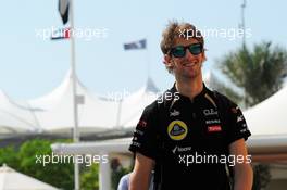 Romain Grosjean (FRA) Lotus F1 Team. 04.11.2012. Formula 1 World Championship, Rd 18, Abu Dhabi Grand Prix, Yas Marina Circuit, Abu Dhabi, Race Day.