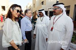 Michelle Yeoh (MAL) and Jean Todt (FRA) FIA President with Crown Prince Shaikh Salman bin Isa Hamad Al Khalifa. 04.11.2012. Formula 1 World Championship, Rd 18, Abu Dhabi Grand Prix, Yas Marina Circuit, Abu Dhabi, Race Day.