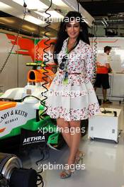 Chitrangada Singh (IND) Bollywood Actress with the Sahara Force India F1 Team. 04.11.2012. Formula 1 World Championship, Rd 18, Abu Dhabi Grand Prix, Yas Marina Circuit, Abu Dhabi, Race Day.