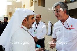 (L to R): HRH Prince Salman bin Hamad Al Khalifa, Crown Prince of Bahrain and Ekrem Sami (IRN) Head of McLaren Marketing. 04.11.2012. Formula 1 World Championship, Rd 18, Abu Dhabi Grand Prix, Yas Marina Circuit, Abu Dhabi, Race Day.