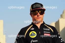 Kimi Raikkonen (FIN) Lotus F1 Team. 01.11.2012. Formula 1 World Championship, Rd 18, Abu Dhabi Grand Prix, Yas Marina Circuit, Abu Dhabi, Preparation Day.