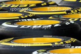 Pirelli tyres. 01.11.2012. Formula 1 World Championship, Rd 18, Abu Dhabi Grand Prix, Yas Marina Circuit, Abu Dhabi, Preparation Day.