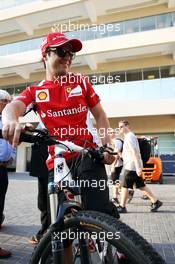 Felipe Massa (BRA) Ferrari. 01.11.2012. Formula 1 World Championship, Rd 18, Abu Dhabi Grand Prix, Yas Marina Circuit, Abu Dhabi, Preparation Day.