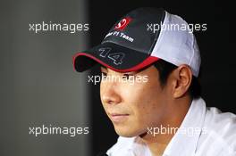 Kamui Kobayashi (JPN) Sauber in the FIA Press Conference. 01.11.2012. Formula 1 World Championship, Rd 18, Abu Dhabi Grand Prix, Yas Marina Circuit, Abu Dhabi, Preparation Day.