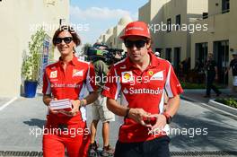 Fernando Alonso (ESP) Ferrari. 01.11.2012. Formula 1 World Championship, Rd 18, Abu Dhabi Grand Prix, Yas Marina Circuit, Abu Dhabi, Preparation Day.