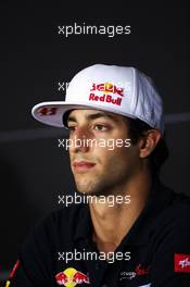 Daniel Ricciardo (AUS) Scuderia Toro Rosso in the FIA Press Conference. 01.11.2012. Formula 1 World Championship, Rd 18, Abu Dhabi Grand Prix, Yas Marina Circuit, Abu Dhabi, Preparation Day.