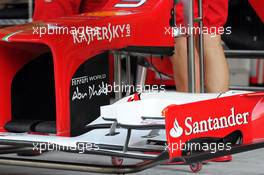 Ferrari F2012 front wing. 01.11.2012. Formula 1 World Championship, Rd 18, Abu Dhabi Grand Prix, Yas Marina Circuit, Abu Dhabi, Preparation Day.