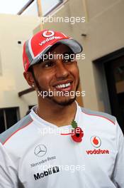 Lewis Hamilton (GBR) McLaren. 01.11.2012. Formula 1 World Championship, Rd 18, Abu Dhabi Grand Prix, Yas Marina Circuit, Abu Dhabi, Preparation Day.