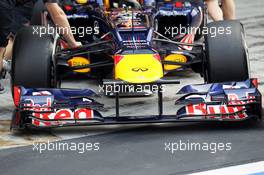 Red Bull Racing RB8 front wing. 06.11.2012. Formula 1 Young Drivers Test, Day 1, Yas Marina Circuit, Abu Dhabi, UAE.