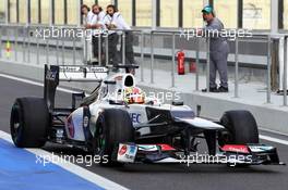RobinFrijns (NLD) Sauber C31 Test Driver. 06.11.2012. Formula 1 Young Drivers Test, Day 1, Yas Marina Circuit, Abu Dhabi, UAE.