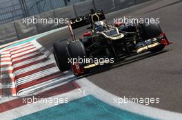 Davide Valsecchi (ITA) Lotus F1 E20 Test Driver. 08.11.2012. Formula 1 Young Drivers Test, Day 3, Yas Marina Circuit, Abu Dhabi, UAE.