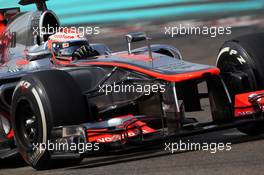 Kevin Magnussen (DEN) McLaren MP4/27 Test Driver. 06.11.2012. Formula 1 Young Drivers Test, Day 1, Yas Marina Circuit, Abu Dhabi, UAE.