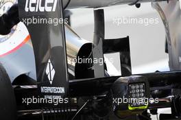  Sauber C31 rear wing detail. 06.11.2012. Formula 1 Young Drivers Test, Day 1, Yas Marina Circuit, Abu Dhabi, UAE.