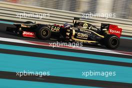 Edoardo Mortara (ITA) Lotus F1 E20 Test Driver. 07.11.2012. Formula 1 Young Drivers Test, Day 2, Yas Marina Circuit, Abu Dhabi, UAE.