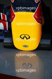 Red Bull Racing RB8 nosecone. 07.11.2012. Formula 1 Young Drivers Test, Day 2, Yas Marina Circuit, Abu Dhabi, UAE.