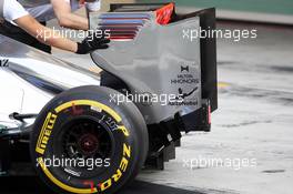 McLaren MP4/27 rear wing detail. 07.11.2012. Formula 1 Young Drivers Test, Day 2, Yas Marina Circuit, Abu Dhabi, UAE.