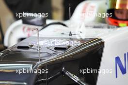 Robin Frijns (NLD) Sauber C31 Test Driver cockpit inlet detail. 06.11.2012. Formula 1 Young Drivers Test, Day 1, Yas Marina Circuit, Abu Dhabi, UAE.