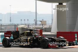 Davide Valsecchi (ITA) Lotus F1 E20 Test Driver. 08.11.2012. Formula 1 Young Drivers Test, Day 3, Yas Marina Circuit, Abu Dhabi, UAE.