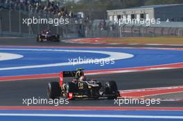 Romain Grosjean (FRA) Lotus F1 E20. 16.11.2012. Formula 1 World Championship, Rd 19, United States Grand Prix, Austin, Texas, USA, Practice Day.