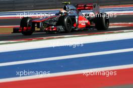 Lewis Hamilton (GBR), McLaren Mercedes  16.11.2012. Formula 1 World Championship, Rd 19, United States Grand Prix, Austin, USA, Practice Day