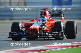 Timo Glock (GER) Marussia F1 Team MR01. 16.11.2012. Formula 1 World Championship, Rd 19, United States Grand Prix, Austin, Texas, USA, Practice Day.