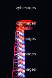 The viewing tower at night. 16.11.2012. Formula 1 World Championship, Rd 19, United States Grand Prix, Austin, Texas, USA, Practice Day.