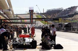 Lewis Hamilton (GBR) McLaren MP4/27 in the pits. 16.11.2012. Formula 1 World Championship, Rd 19, United States Grand Prix, Austin, Texas, USA, Practice Day.