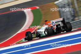 Paul di Resta (GBR) Sahara Force India VJM05. 16.11.2012. Formula 1 World Championship, Rd 19, United States Grand Prix, Austin, Texas, USA, Practice Day.