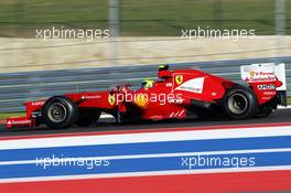 Felipe Massa (BRA) Ferrari F2012. 16.11.2012. Formula 1 World Championship, Rd 19, United States Grand Prix, Austin, Texas, USA, Practice Day.