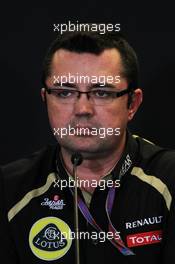 Eric Boullier (FRA) Lotus F1 Team Principal in the FIA Press Conference. 16.11.2012. Formula 1 World Championship, Rd 19, United States Grand Prix, Austin, Texas, USA, Practice Day.