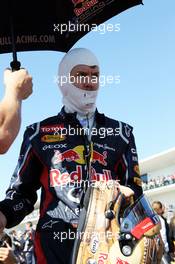 Sebastian Vettel (GER) Red Bull Racing on the grid. 18.11.2012. Formula 1 World Championship, Rd 19, United States Grand Prix, Austin, Texas, USA, Race Day.