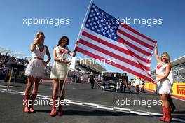 Grid girls 18.11.2012. Formula 1 World Championship, Rd 19, United States Grand Prix, Austin, USA, Race Day