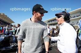 (L to R): Brian Vickers (USA) with Jackie Stewart (GBR) on the grid. 18.11.2012. Formula 1 World Championship, Rd 19, United States Grand Prix, Austin, Texas, USA, Race Day.