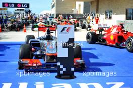 The McLaren MP4/27 of race winner Lewis Hamilton (GBR) McLaren in parc ferme. 18.11.2012. Formula 1 World Championship, Rd 19, United States Grand Prix, Austin, Texas, USA, Race Day.