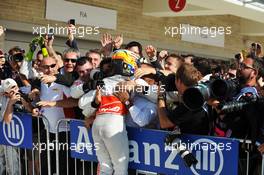 Race winner Lewis Hamilton (GBR) McLaren celebrates in parc ferme. 18.11.2012. Formula 1 World Championship, Rd 19, United States Grand Prix, Austin, Texas, USA, Race Day.