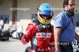 Fernando Alonso (ESP) Ferrari celebrates his third position in parc ferme. 18.11.2012. Formula 1 World Championship, Rd 19, United States Grand Prix, Austin, Texas, USA, Race Day.