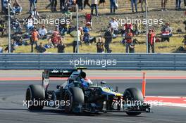 Vitaly Petrov (RUS) Caterham CT01. 18.11.2012. Formula 1 World Championship, Rd 19, United States Grand Prix, Austin, Texas, USA, Race Day.