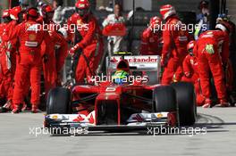 Felipe Massa (BRA) Ferrari F2012 makes a pit stop. 18.11.2012. Formula 1 World Championship, Rd 19, United States Grand Prix, Austin, Texas, USA, Race Day.