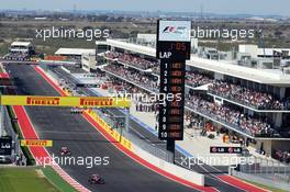 Lewis Hamilton (GBR) McLaren MP4/27 leads Fernando Alonso (ESP) Ferrari F2012. 18.11.2012. Formula 1 World Championship, Rd 19, United States Grand Prix, Austin, Texas, USA, Race Day.